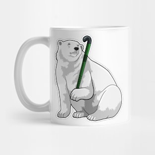 Polar bear at Hockey with Hockey stick Mug